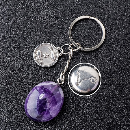 Natural Amethyst Keychain PW-WG6B815-24-1