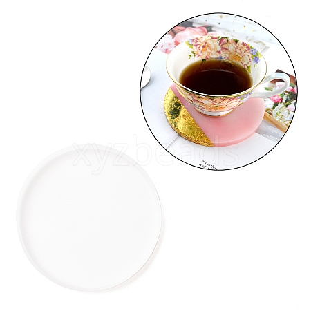 DIY Flat Round Cup Mat Silicone Molds DIY-E036-02-1