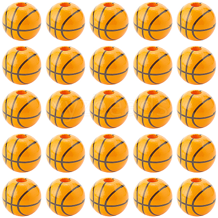 70Pcs Painted Natural Wood European Beads WOOD-SC0002-09-1