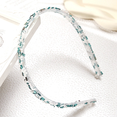 Glass Rhinestone HairBands for Women & Girl PW-WG54323-03-1