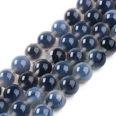 Dyed Natural Agate Beads Strands G-T141-14A-1