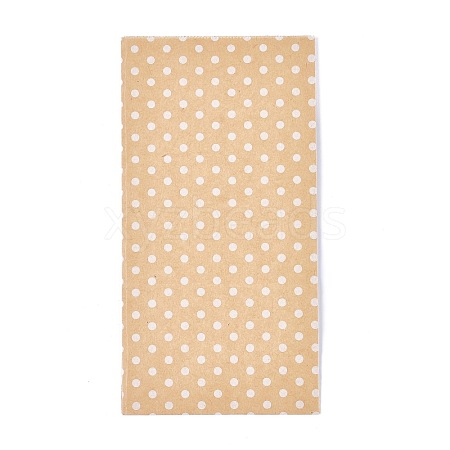 Eco-Friendly Polka Dot Pattern Kraft Paper Bags X-AJEW-M207-A01-01-1