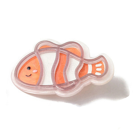 Ocean Theme Fish Acrylic Alligator Hair Clips LS-OHAR-A009-01H-1