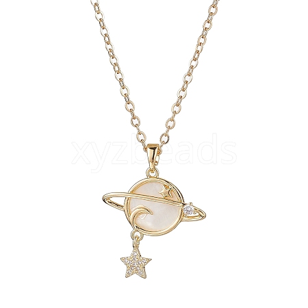 Brass Pendants Necklaces NJEW-TA00163-1