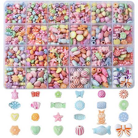 Craft Style Acrylic Beads Sets MACR-FS0001-68-1