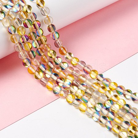 Synthetic Moonstone Beads Strands G-E573-02A-19-1