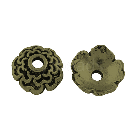 Tibetan Style Alloy Bead Caps TIBEP-R304-114AB-LF-1