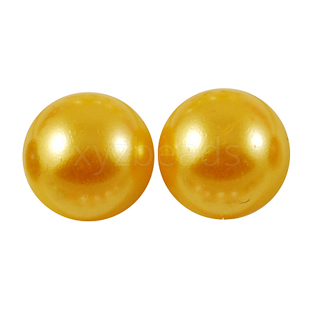 ABS Plastic Imitation Pearl Cabochons SACR-S738-8mm-Z32-1