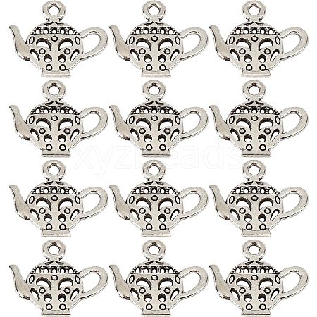 SUNNYCLUE 80Pcs Teapot Tibetan Style Zinc Alloy Charms FIND-SC0004-82-1