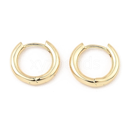 Brass Huggie Hoop Earrings EJEW-I289-26KCG-1