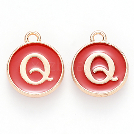 Golden Plated Alloy Enamel Charms ENAM-S118-03Q-1