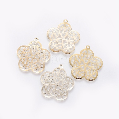 Iron Filigree Pendants X-IFIN-F158-54G-1