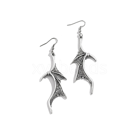 Alloy Dragon Wing Dangle Earrings DRAG-PW0001-81AS-1