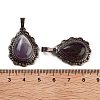 Natural Amethyst Teardrop Pendants G-K363-01R-05-3