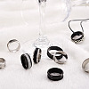 Yilisi 12Pcs 12 Style Stainless Steel Grooved Finger Ring Settings STAS-YS0001-24-16