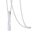 304 Stainless Steel Twisted Rectangle Pendant Urn Ashes Necklaces NJEW-WH0036-029P-1