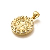 Religion Themed Rack Plating Brass Micro Pave Cubic Zirconia Pendants KK-L226-007G-18-2