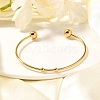 Fashion 304 Stainless Steel Cuff Bangles Torque Bangles X-BJEW-H473-01G-1