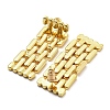 Brass Rectangle Dangle Stud Earrings EJEW-D067-02G-2