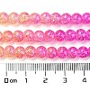 Spray Painted Crackle Glass Beads Strands DGLA-C002-6mm-09-5