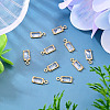 10Pcs Brass Pave Cubic Zirconia Rectangle Charms KK-TADJ0001-29-3