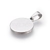 Tarnish Resistant 304 Stainless Steel Stamping Blank Tag Pendants STAS-L220-03A-2