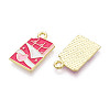 Valentine's Day Alloy Enamel Pendants ENAM-T023-20B-2