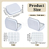 4Pcs 4 Styles Rectangle Iron Platic Tin Cans with Hinged Lid CON-AR0001-15-2