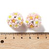 Luminous Resin Pave Rhinestone Beads RESI-C048-01D-4