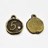 Antique Bronze Plated Alloy Rhinestone Charms ALRI-J153-05-NF-1