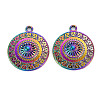 Rainbow Color Alloy Pendants PALLOY-S180-266-NR-2