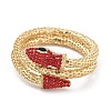 Snake Alloy Rhinestone Bangles for Women LS-BJEW-G085-01G-01-4