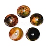 Natural Agate Peace Donut Pendants G-Q606-57-1