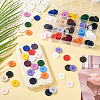 120Pcs 20 Colors 4-Hole Resin Buttons BUTT-TA0001-29B-7