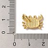 Rack Plating Brass Micro Pave Cubic Zirconia Pendants KK-U027-12-01G-3