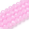 Baking Paint Imitation Jade Glass Bead Strands LS-DGLA-A034-J8MM-A44-1