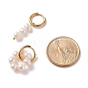 Natural Pearl Beads Dangle Hoop Earrings EJEW-JE04726-1