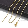 2mm Rack Plating Brass Twisted Chain Necklaces for Women Men MAK-L044-61G-1