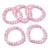 Dyed Natural Selenite Round Beaded Stretch Bracelet for Women BJEW-G697-02B-2