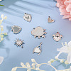 7Pcs 7 Styles 304 Stainless Steel Pendant Cabochon Settings STAS-TA0005-83-5
