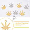 DICOSMETIC 120Pcs 2 Colors 201 Stainless Steel Pendants STAS-DC0014-17-3