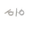 Rack Plating Brass Micro Pave Clear Cubic Zirconia Toggle Clasps KK-M272-11P-2