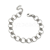 Non-Tarnish 304 Stainless Steel Rings Link Chain Bracelet BJEW-TA00334-04-1