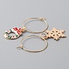 Christmas Zinc Alloy Enamel Wine Glass Charms AJEW-WH0342-70-2