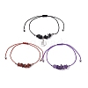 3Pcs Constellations Adjustable Nylon Cord Braided Bead Bracelets for Women Men BJEW-JB11325-08-4