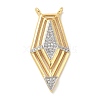 Brass Micro Pave Cubic Zirconia Pendants KK-B124-10GP-1