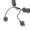 Natural Lava Rock & Tiger Eye Braided Bead Bracelet BJEW-TA00115-02-4