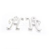 Silver Color Plated Alloy Letter Pendants PALLOY-J718-01S-H-1