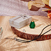 DIY Waxed Cord & Synthetic Malachite Bottle Pendant Necklaces Making Kits DIY-DR0001-81B-3