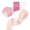 3 Rolls 3 Colors Polyester Frayed Fringe Ribbon OCOR-TA0003-81A-3